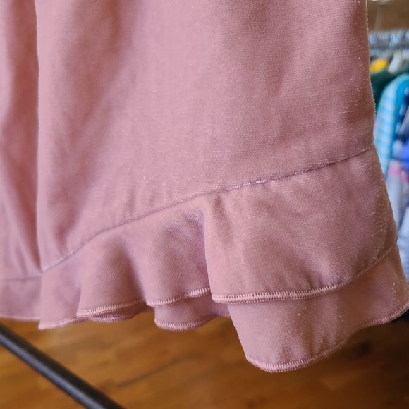 VS Velour Ruffled Lounge Shorts Size Medium Dusty Pink - Picture 3 of 4